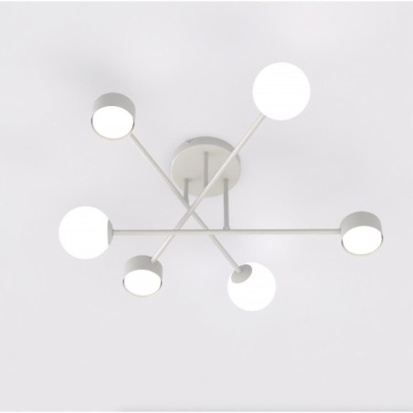 Lámpara de techo Varli gris (6 luces)