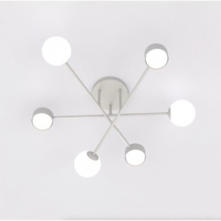 Lámpara de techo Varli gris (6 luces)