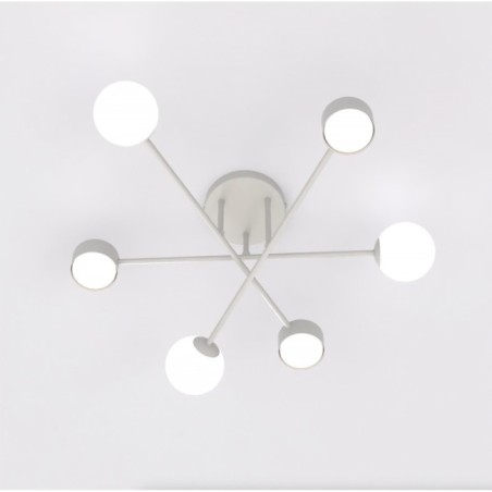 Lámpara de techo Varli gris (6 luces)