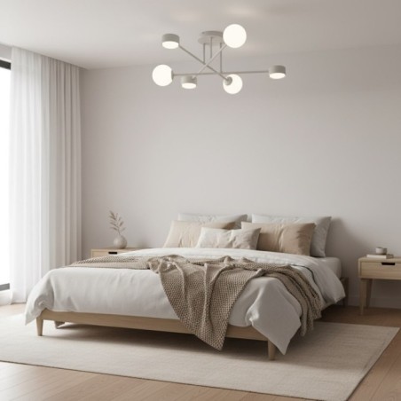 Lámpara de techo Varli gris (6 luces)