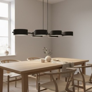 Lámpara colgante Troma negro (6 luces)