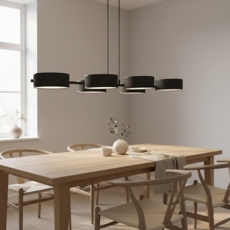 Lámpara colgante Troma negro (6 luces)