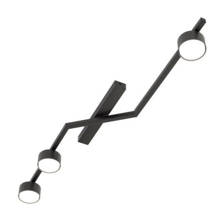 Lámpara de techo Vorn negro (3 luces)