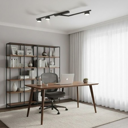 Lámpara de techo Vorn negro (3 luces)