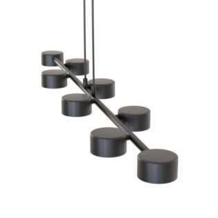 Lámpara colgante Solvi negro (8 luces)