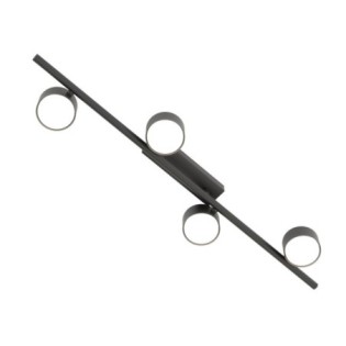 Lámpara de techo Kelmi negro (4 luces)