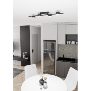 Lámpara de techo Kelmi negro (4 luces)