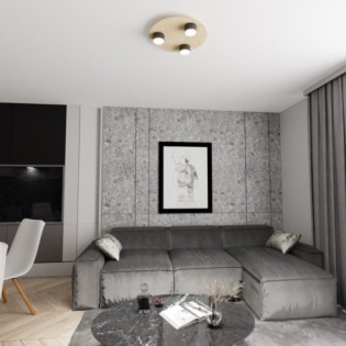 Lámpara de techo Jeru negro (3 luces)