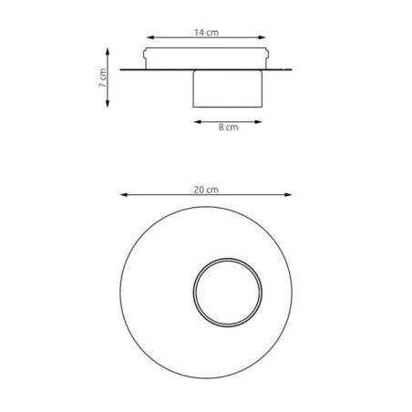 Lámpara de techo Qeri negro