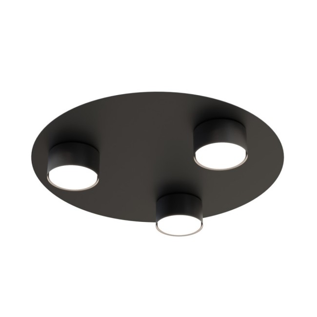 Lámpara de techo Qeri negro (3 luces)