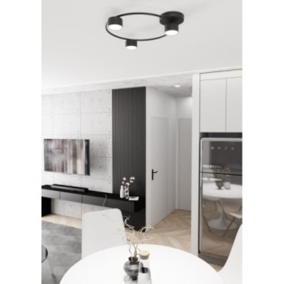 Lámpara de techo Pavo negro (3 luces)