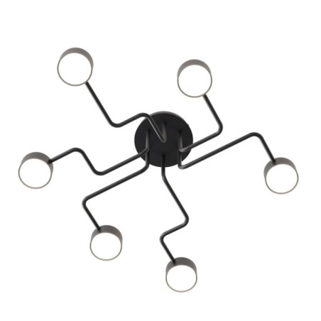 Lámpara de techo Xuli negro (6 luces)