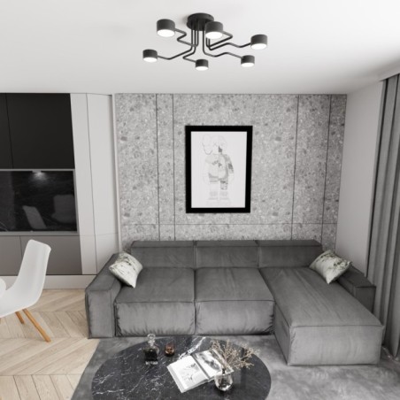 Lámpara de techo Xuli negro (6 luces)