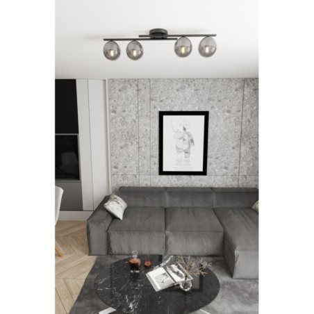 Lámpara de techo Dremo grafito (4 luces)