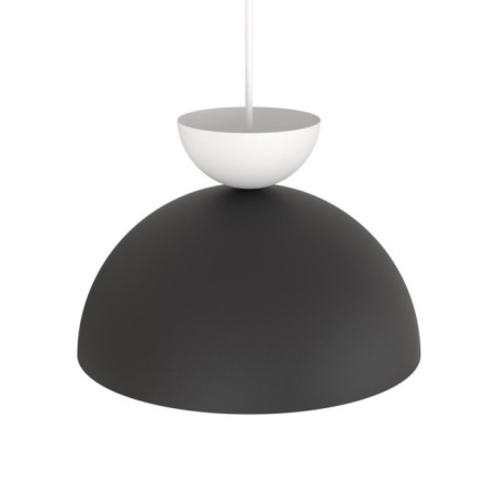 Lámpara colgante Varel S negro+blanco
