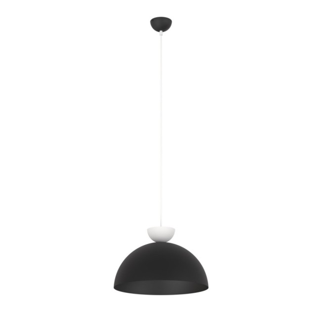 Lámpara colgante Varel L negro+blanco