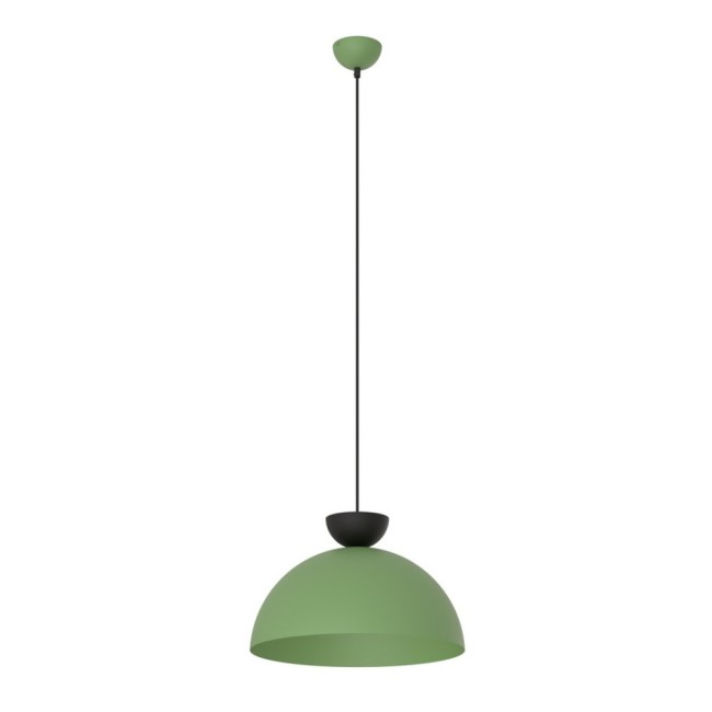 Lámpara colgante Varel L negro+verde
