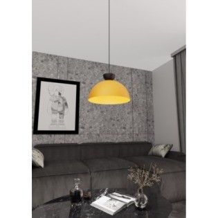 Lámpara colgante Varel L negro+naranja