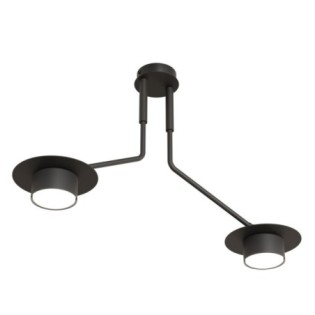 Lámpara de techo Tevra negro (2 luces)