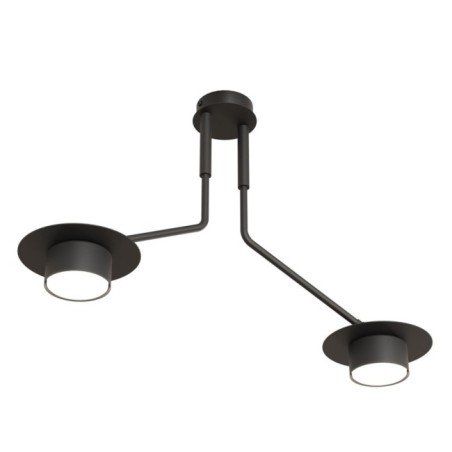 Lámpara de techo Tevra negro (2 luces)