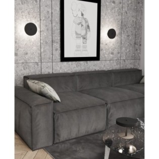 Aplique de pared Zuko negro (2 luces)