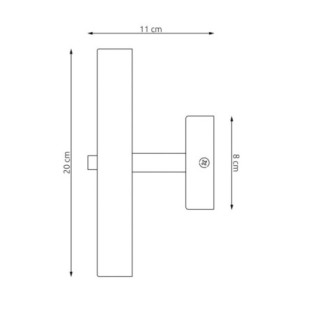 Aplique de pared Zuko negro (2 luces)