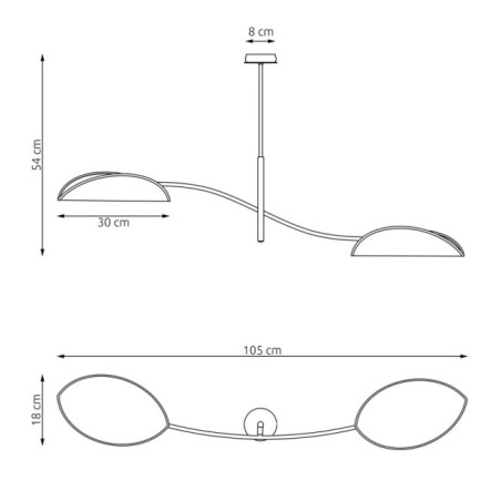 Lámpara de techo Norgi Mostaza (2 luces)
