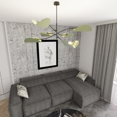 Lámpara de techo Norgi Verde (6 luces)