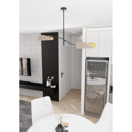 Lámpara de techo Norgi Gris (2 luces)