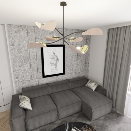 Lámpara de techo Norgi Gris (6 luces)