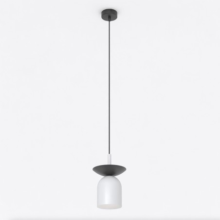 Lámpara colgante Lorenza gris+negro
