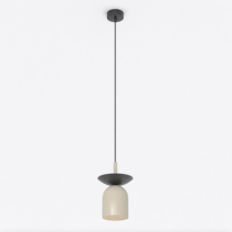 Lámpara colgante Lorenza moka+negro