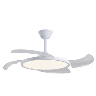 Ventilador LED con aspas retráctiles Key CCT Dim (43W)