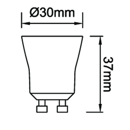 Bombilla LED GU11 36º Dim (4.9W)