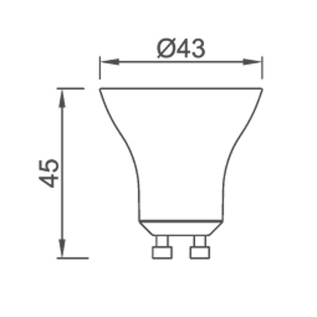 Bombilla LED GU10 36º Dim (8W)