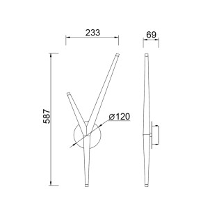 Aplique de pared LED Arrecife (5,5W)