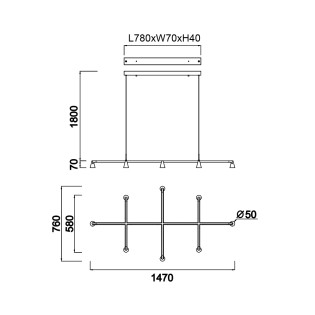 Lámpara de techo LED Africa...