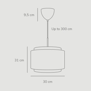Lámpara de techo Takai 30