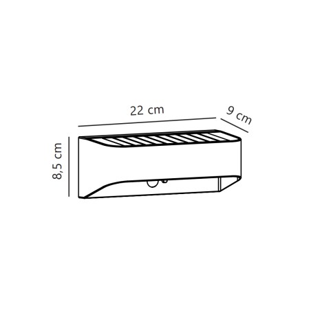 Aplique de pared de exterior LED Marcellio Solar (5W)