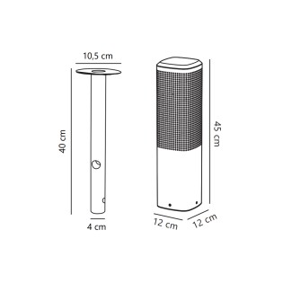 Baliza de exterior Sidara 45