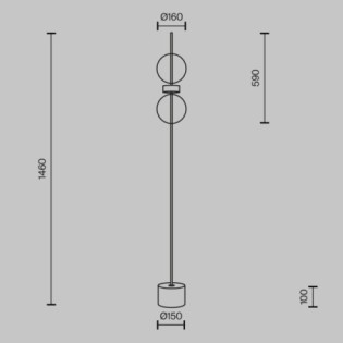 Lámpara de pie LED Double Moon (15W)