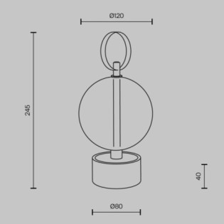 Lámpara recargable LED Double Moon (3W)