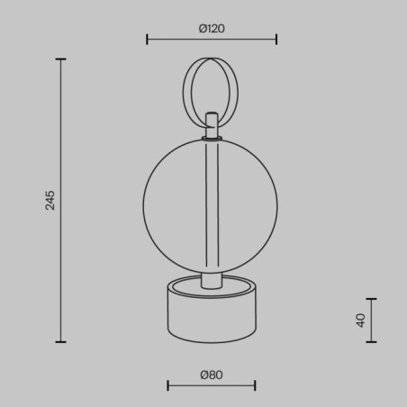 Lámpara recargable LED Double Moon (3W)