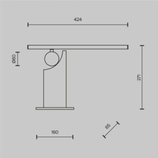 Lámpara de mesa LED Monumento (9W)