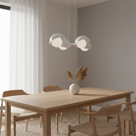 Lámpara colgante Nordessa blanco (4 luces)