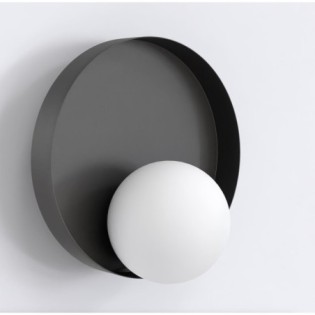 Aplique de pared Halvia negro