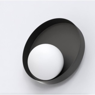 Aplique de pared Halvia negro