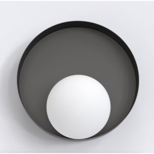 Aplique de pared Halvia negro