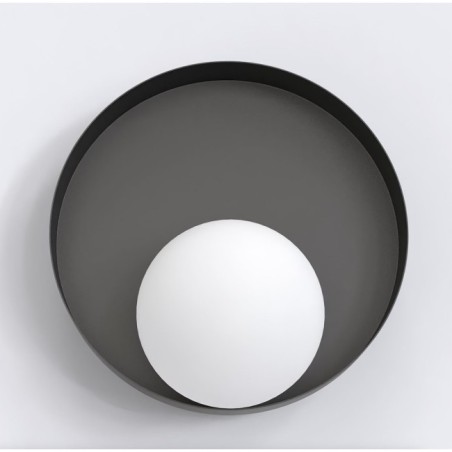 Aplique de pared Halvia negro