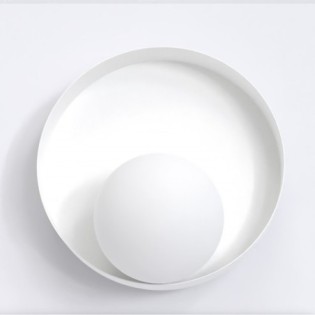 Aplique de pared Halvia blanco